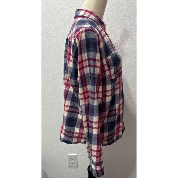 Mossimo Multicolor plaid button down pockets women's Long Sleeve Shirt Dress XL - Picture 5 of 7